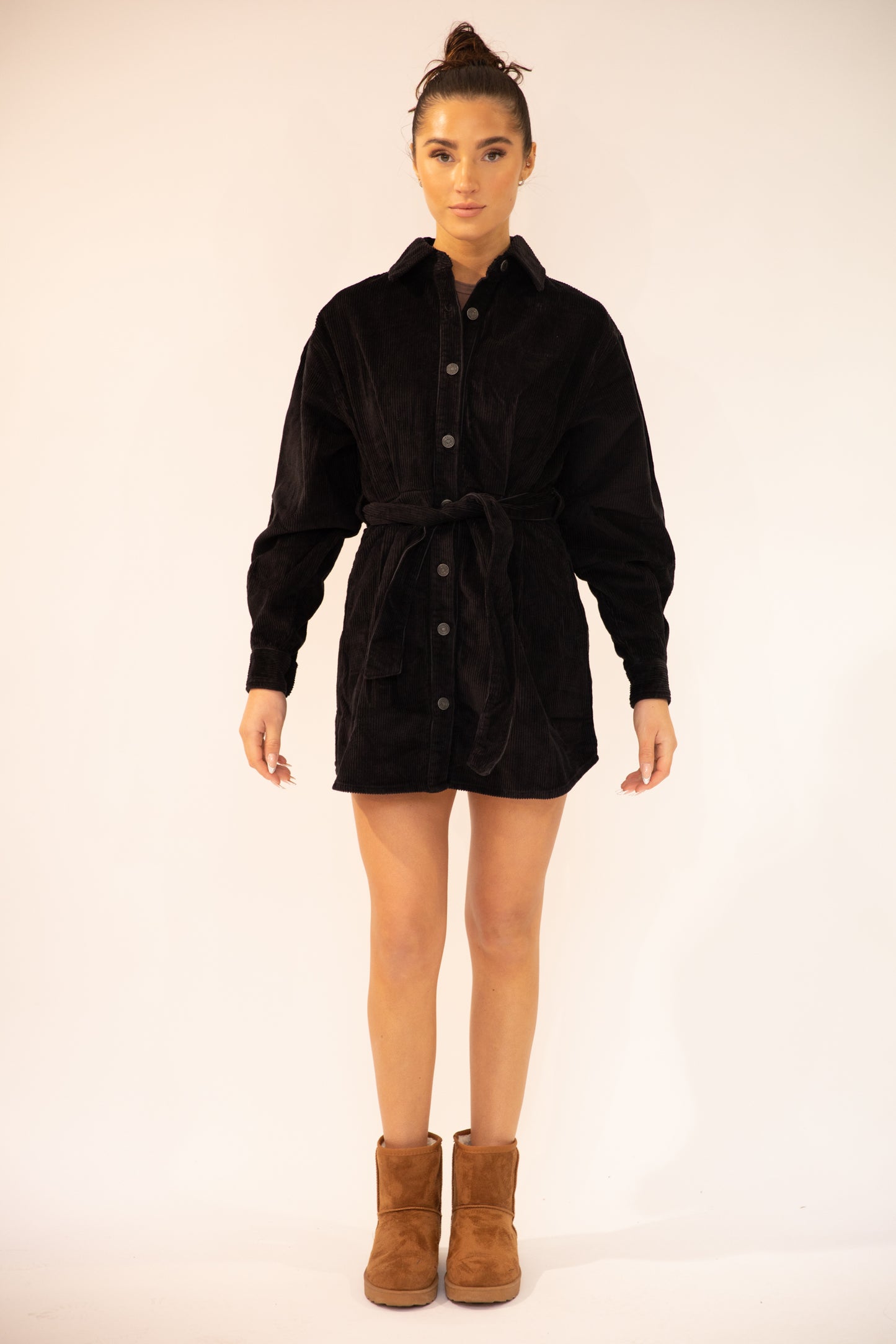 River Cord Shirt Dress