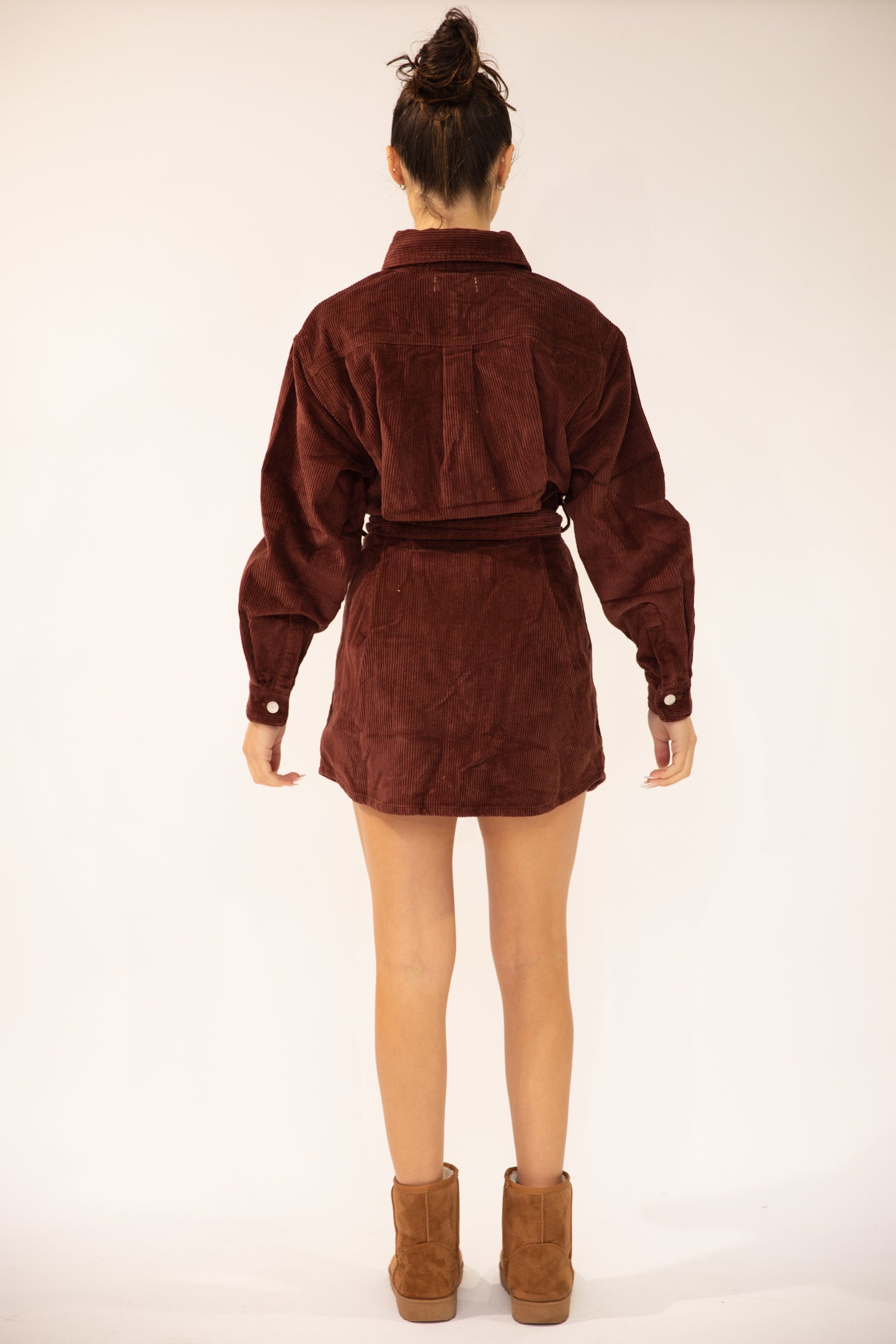 River Cord Shirt Dress