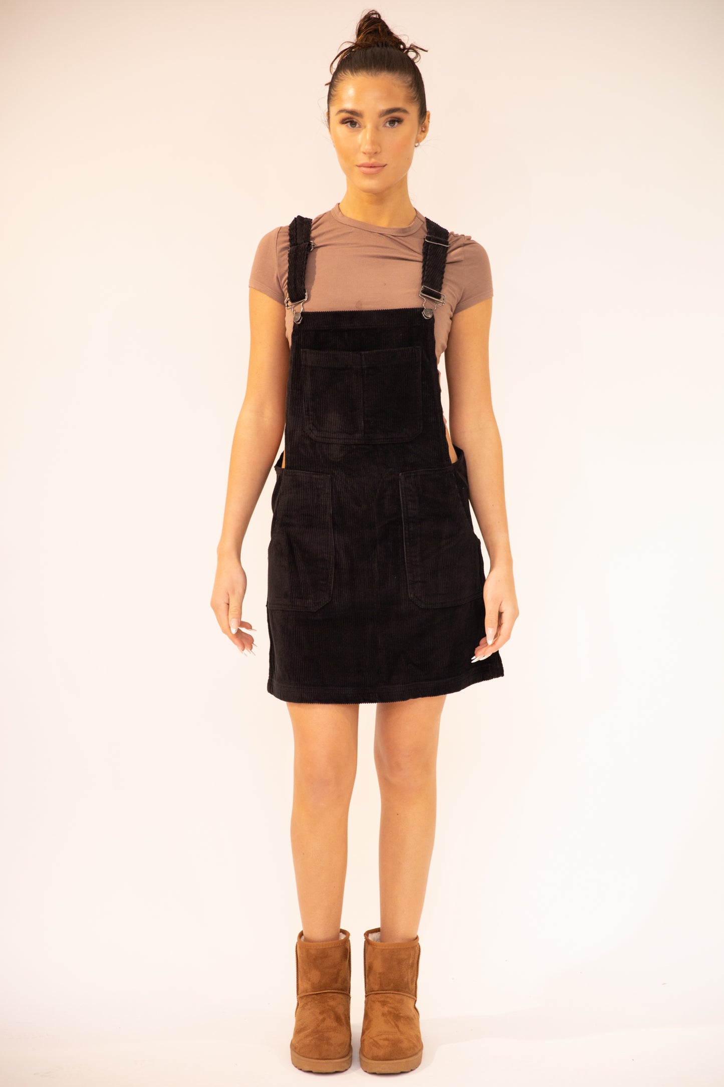 Lucine Cord Pinafore Dress