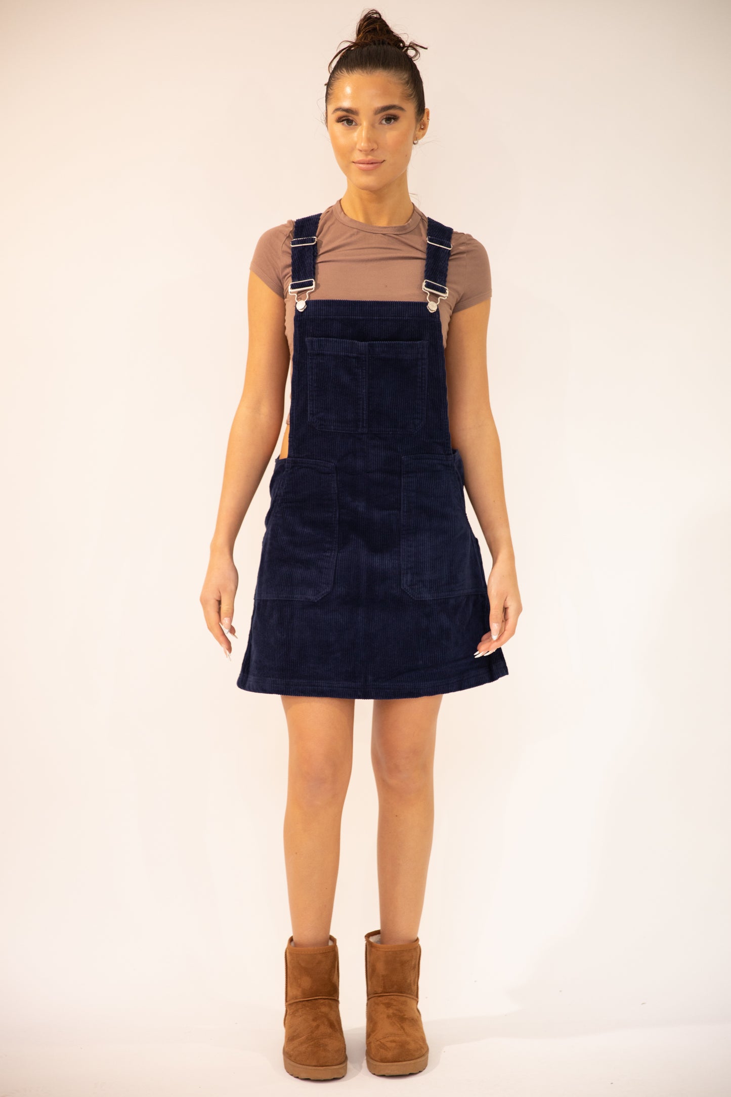 Lucine Cord Pinafore Dress