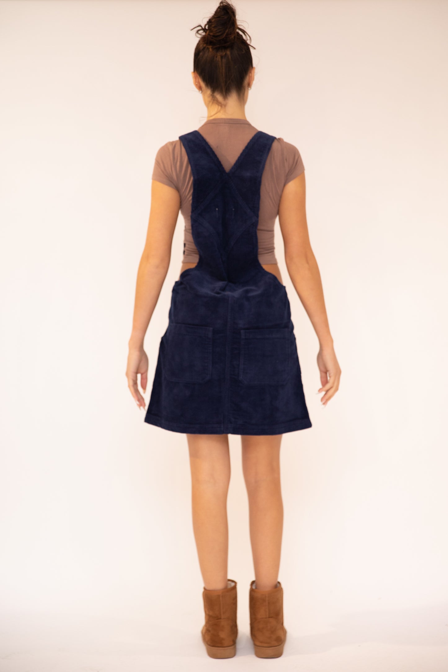 Lucine Cord Pinafore Dress