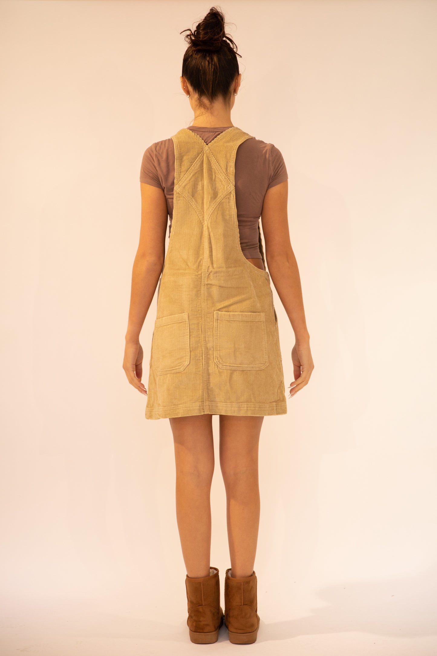 Lucine Cord Pinafore Dress