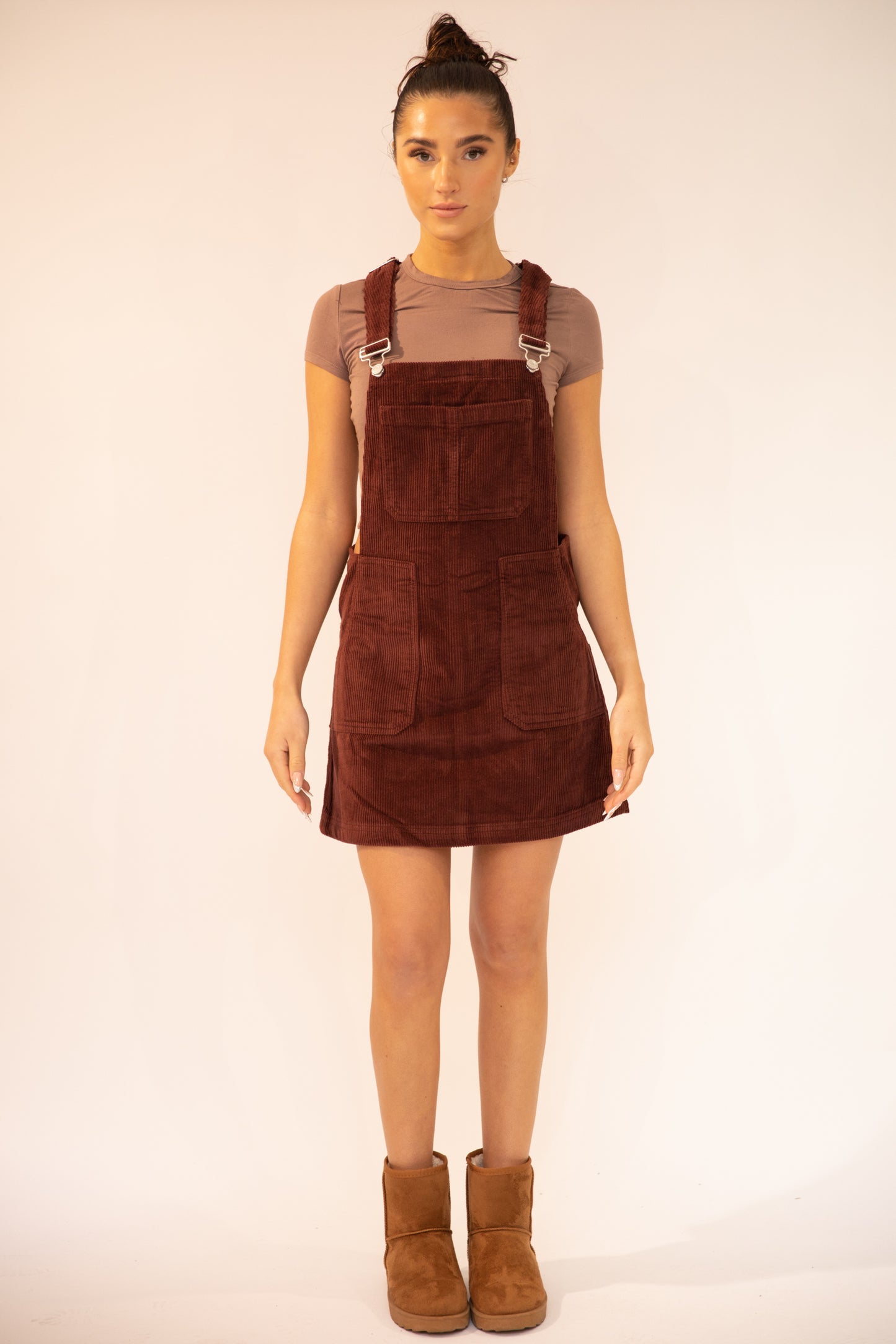 Lucine Cord Pinafore Dress