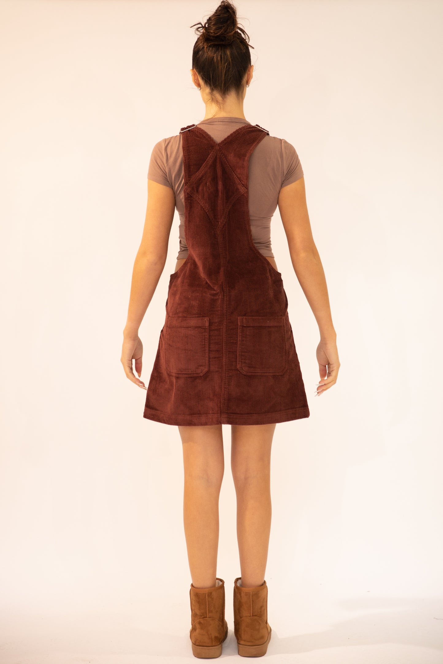 Lucine Cord Pinafore Dress