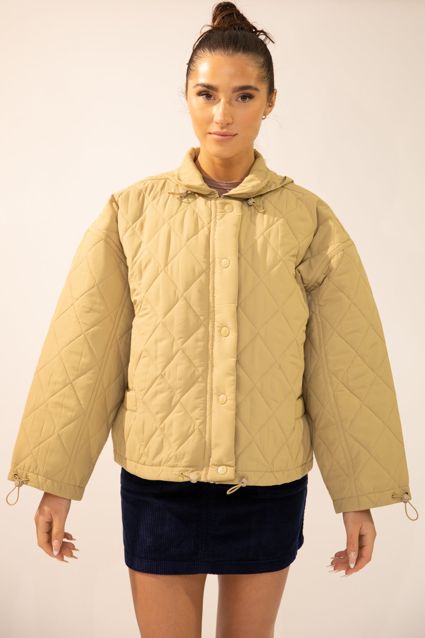 Margo Diamond Quilt Bomber Jacket