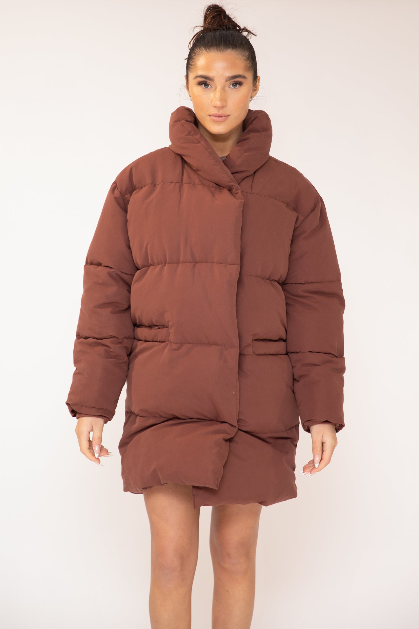 Lindzi Longline Double Breasted Puffer Jacket