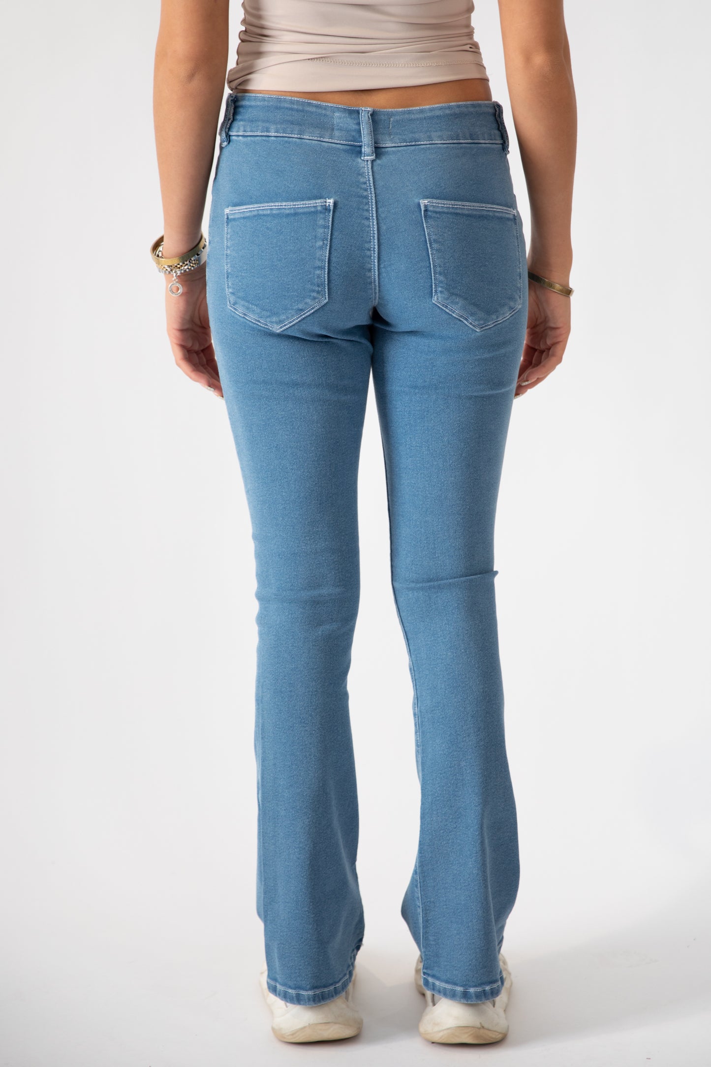 Pheobe LR Belted Low Rise Flare Jean