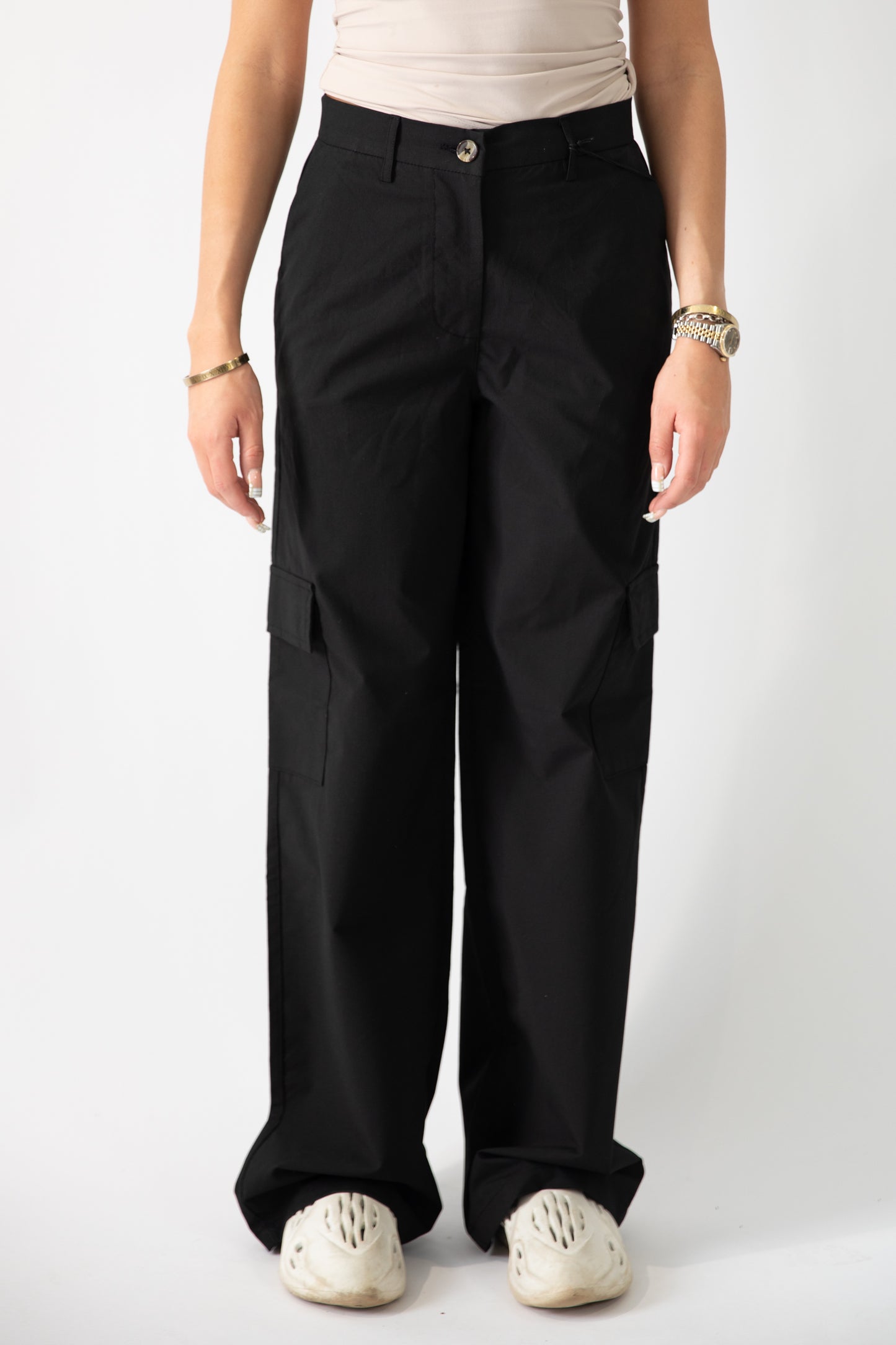 Del High Waisted Cargo Trousers