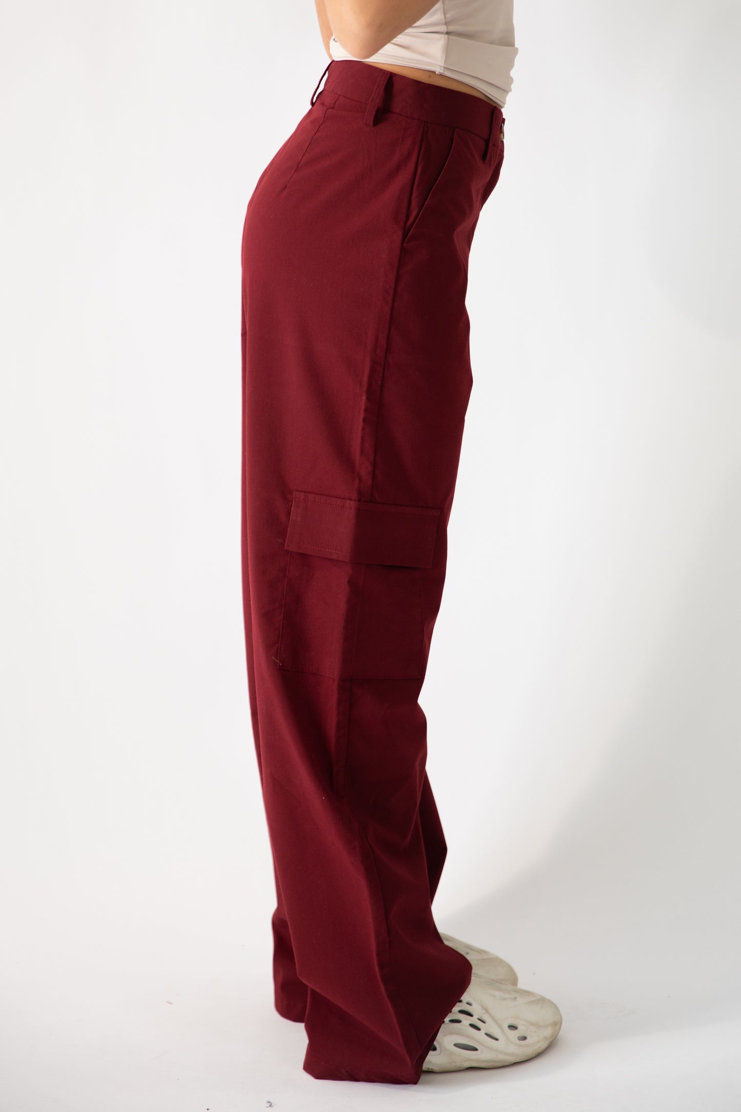 Del High Waisted Cargo Trousers