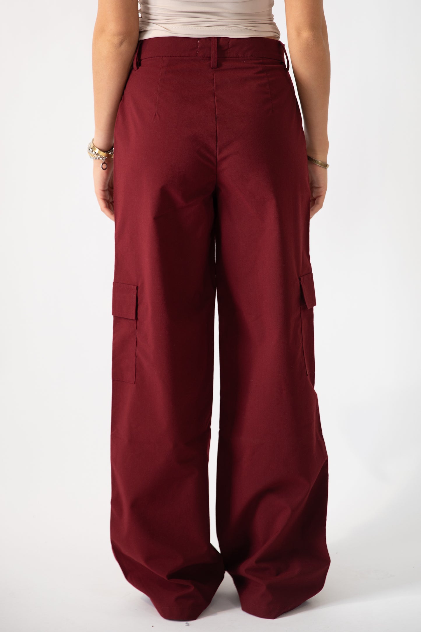 Del High Waisted Cargo Trousers