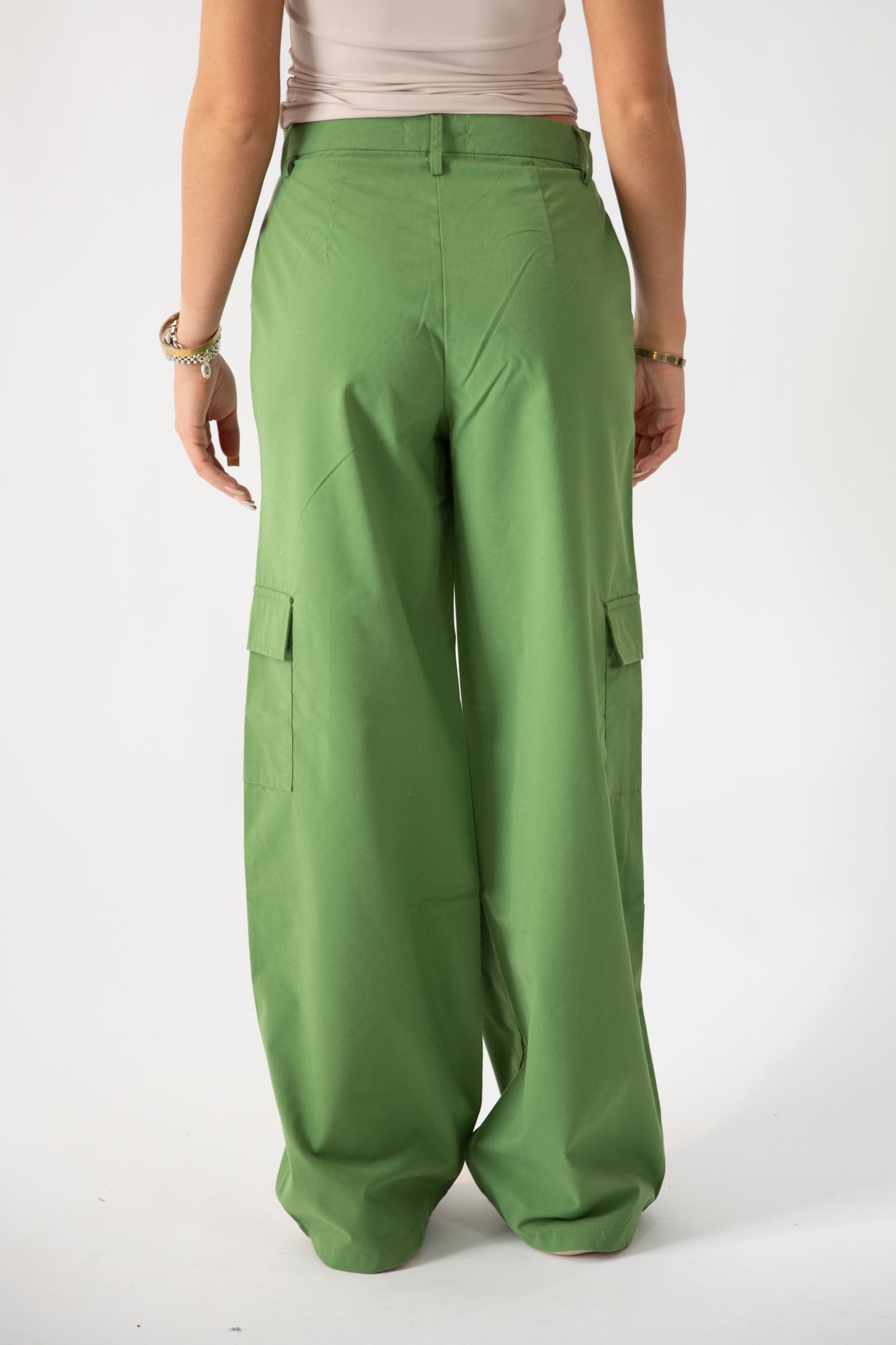 Del High Waisted Cargo Trousers