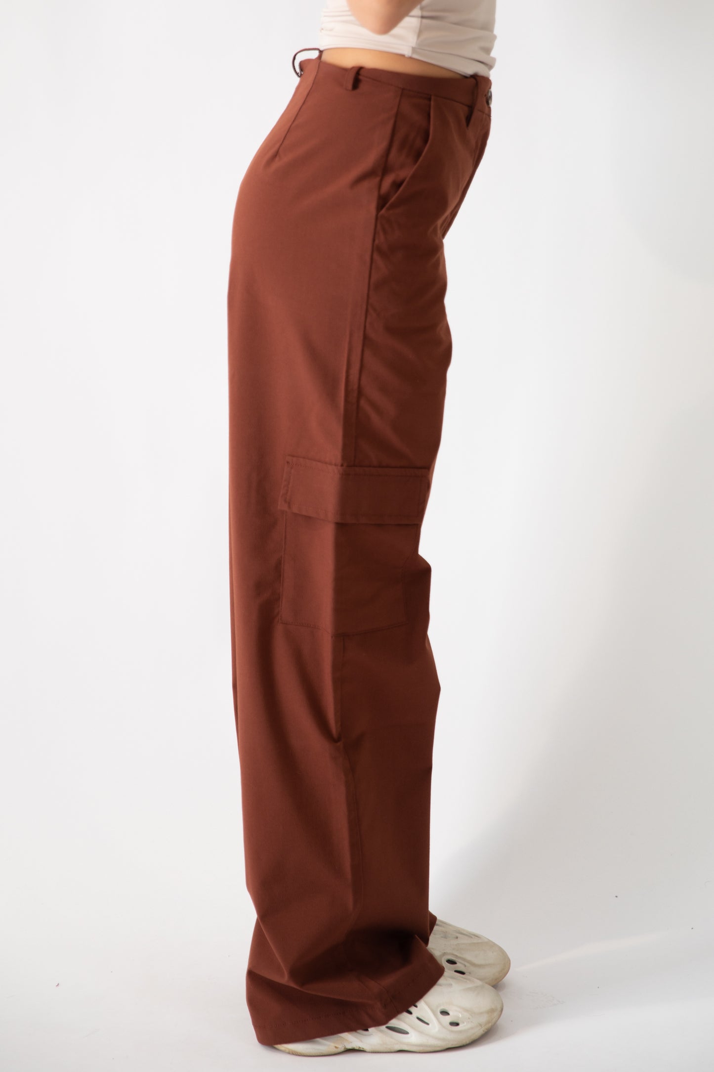 Del High Waisted Cargo Trousers