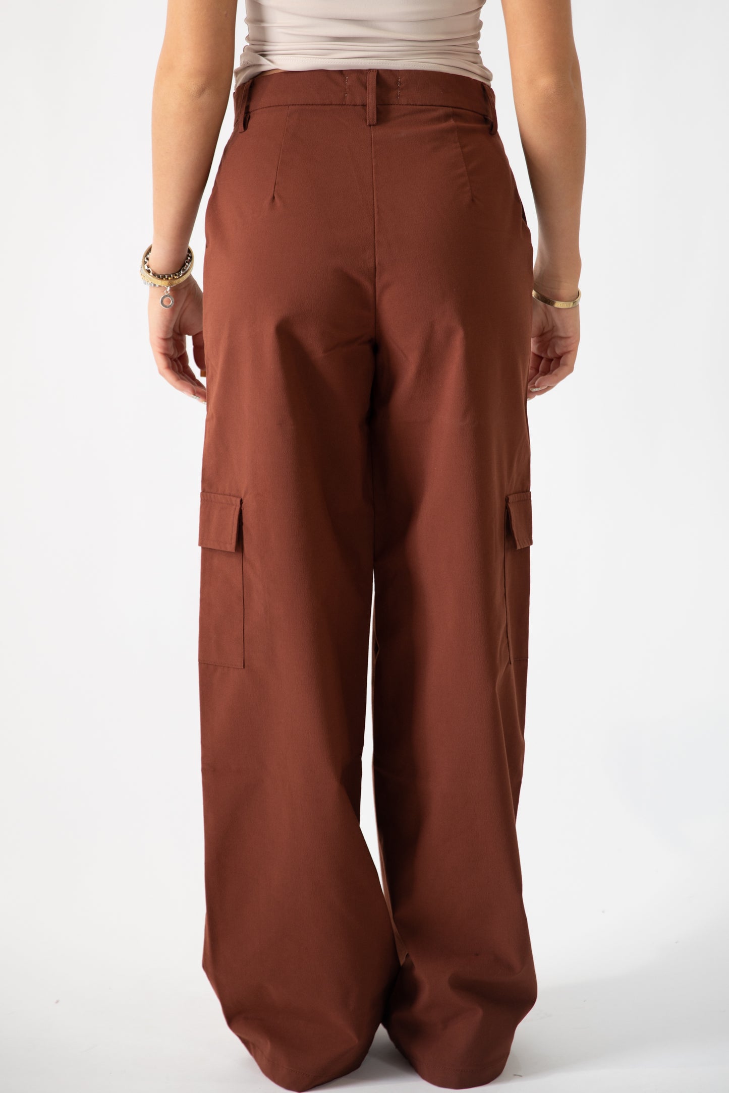 Del High Waisted Cargo Trousers