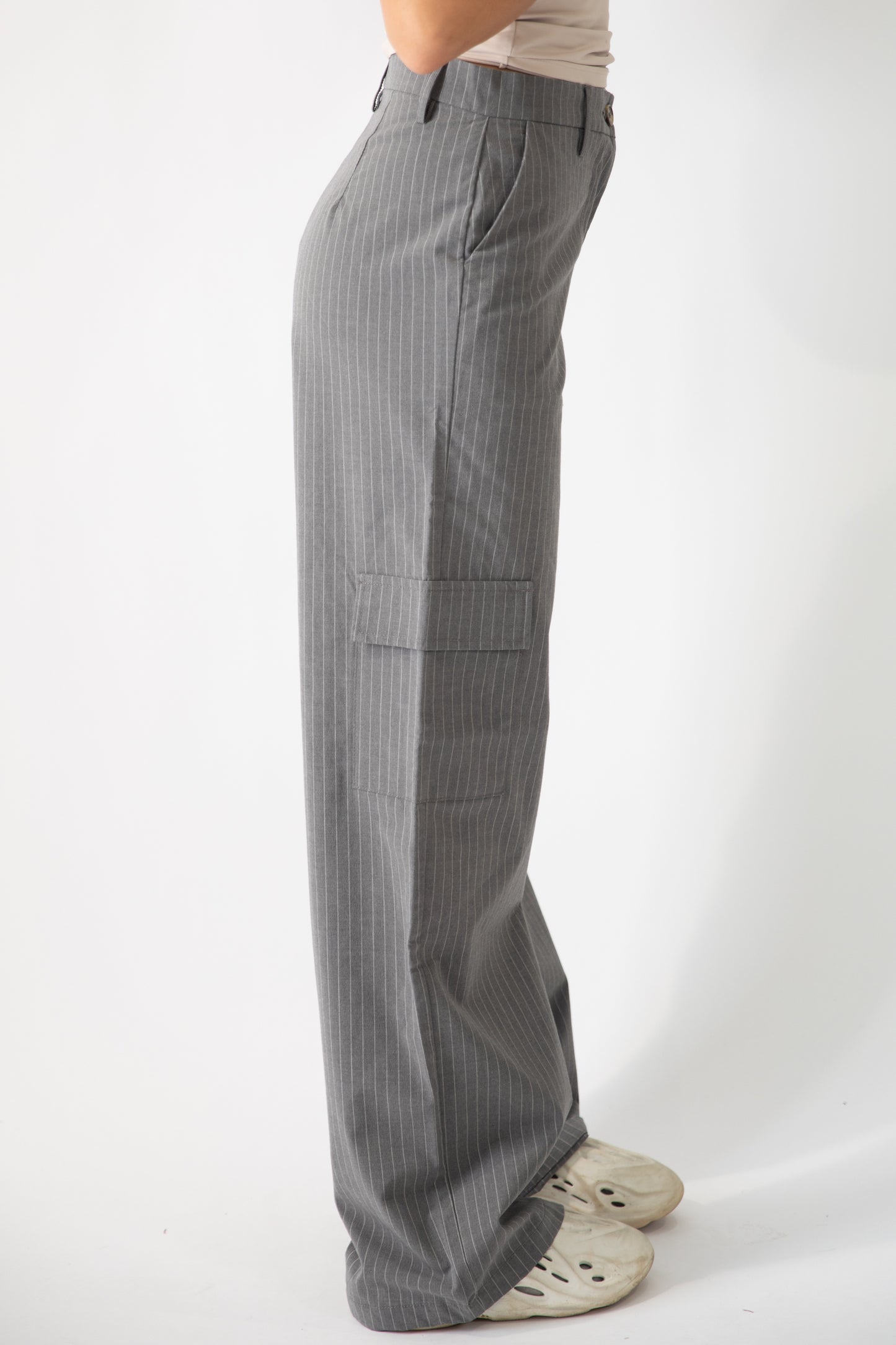 Del High Waisted Cargo Trousers