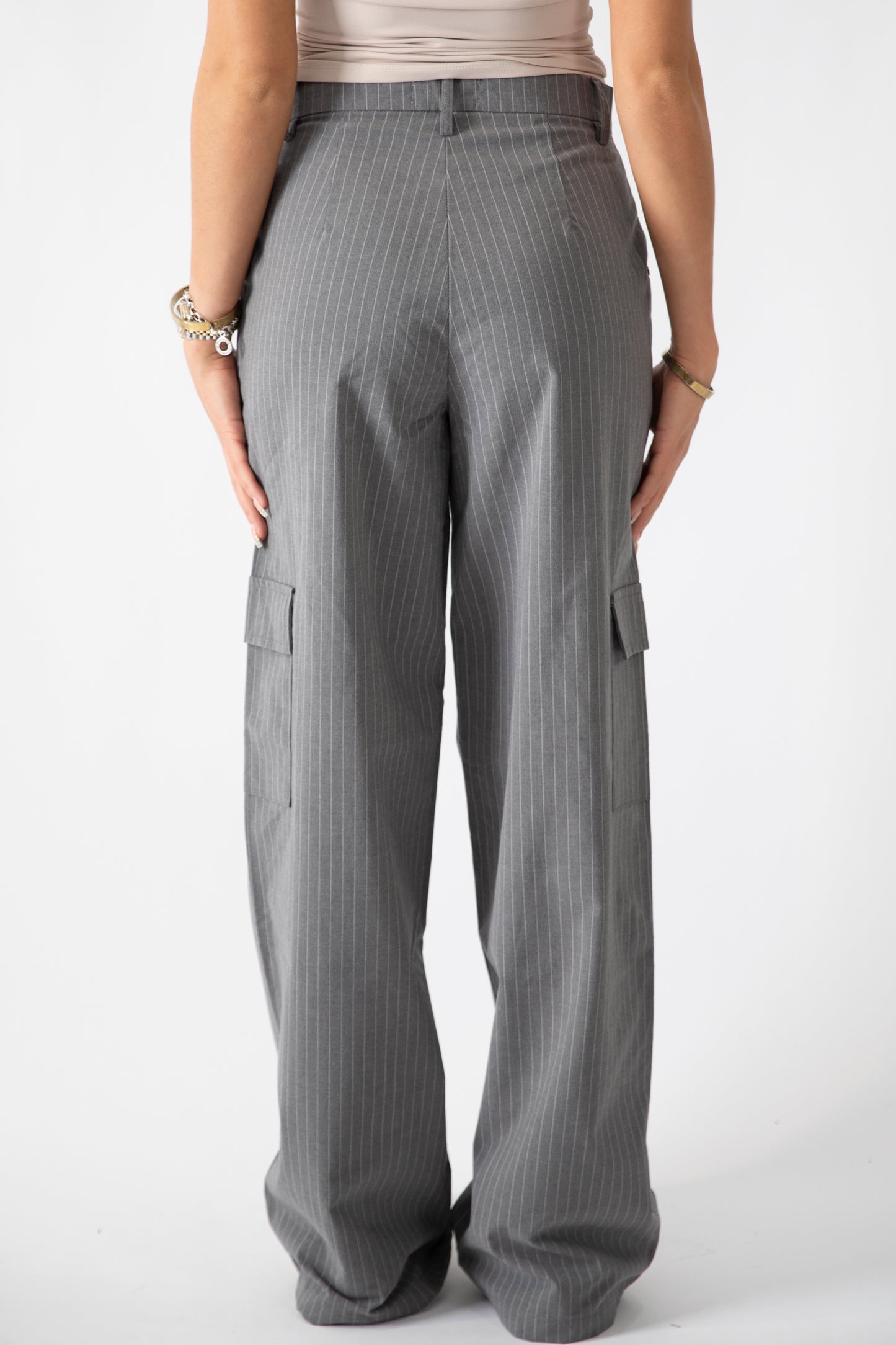 Del High Waisted Cargo Trousers