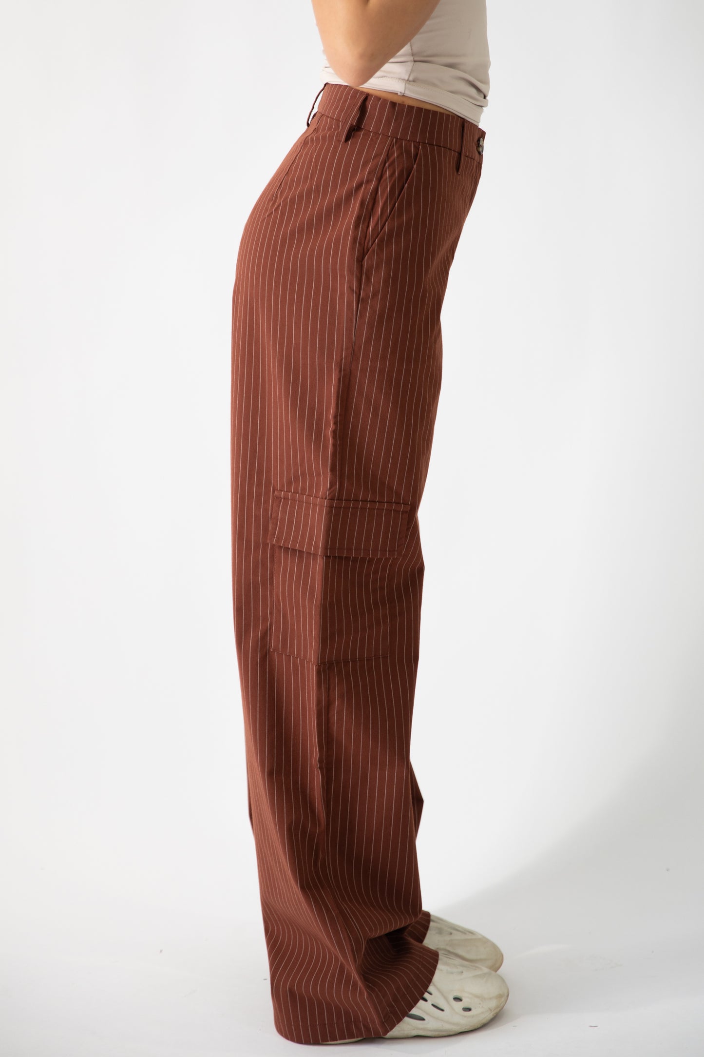 Del High Waisted Cargo Trousers