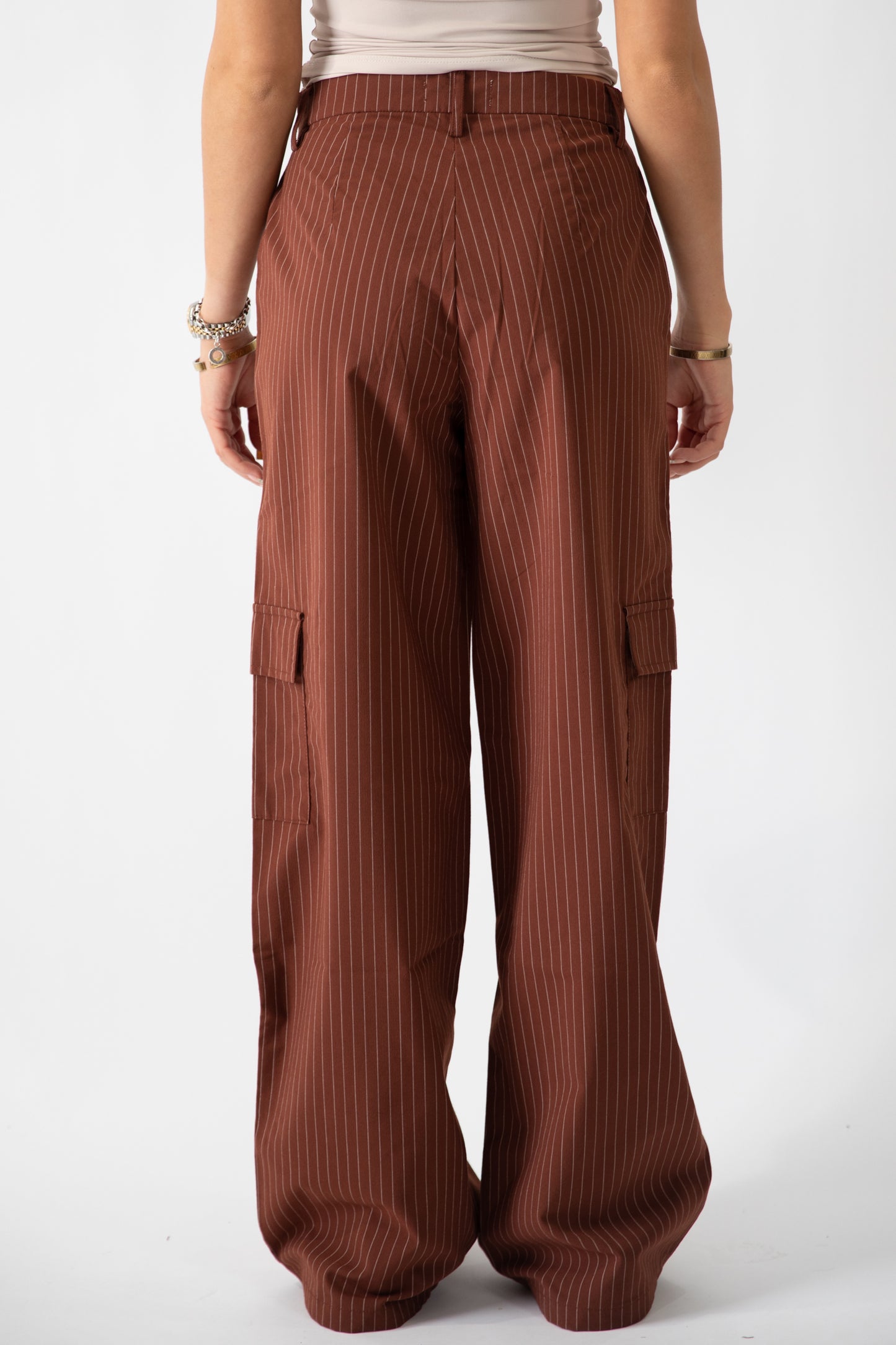 Del High Waisted Cargo Trousers