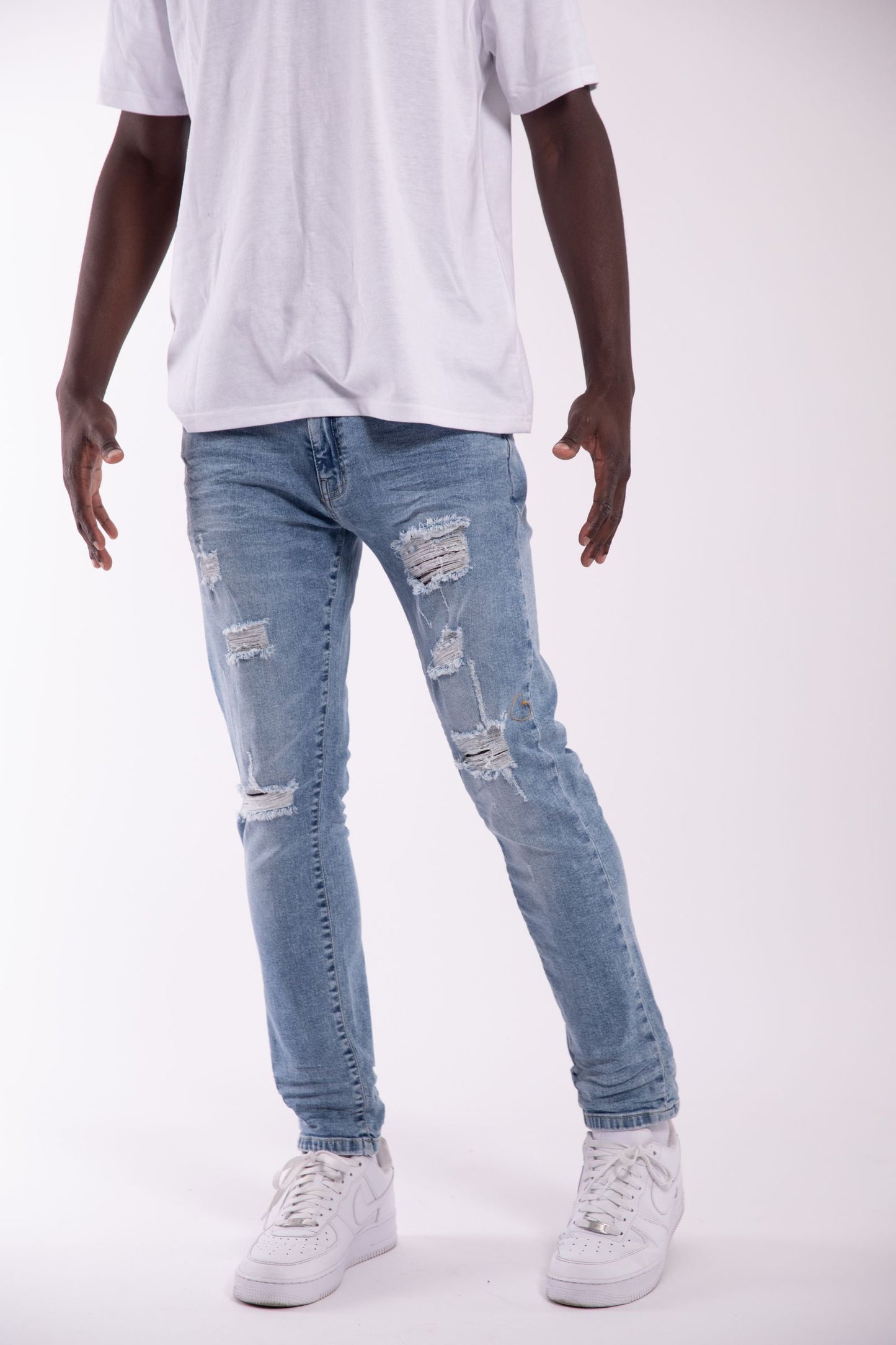 Drop Crotch Extreme Rip Jeans