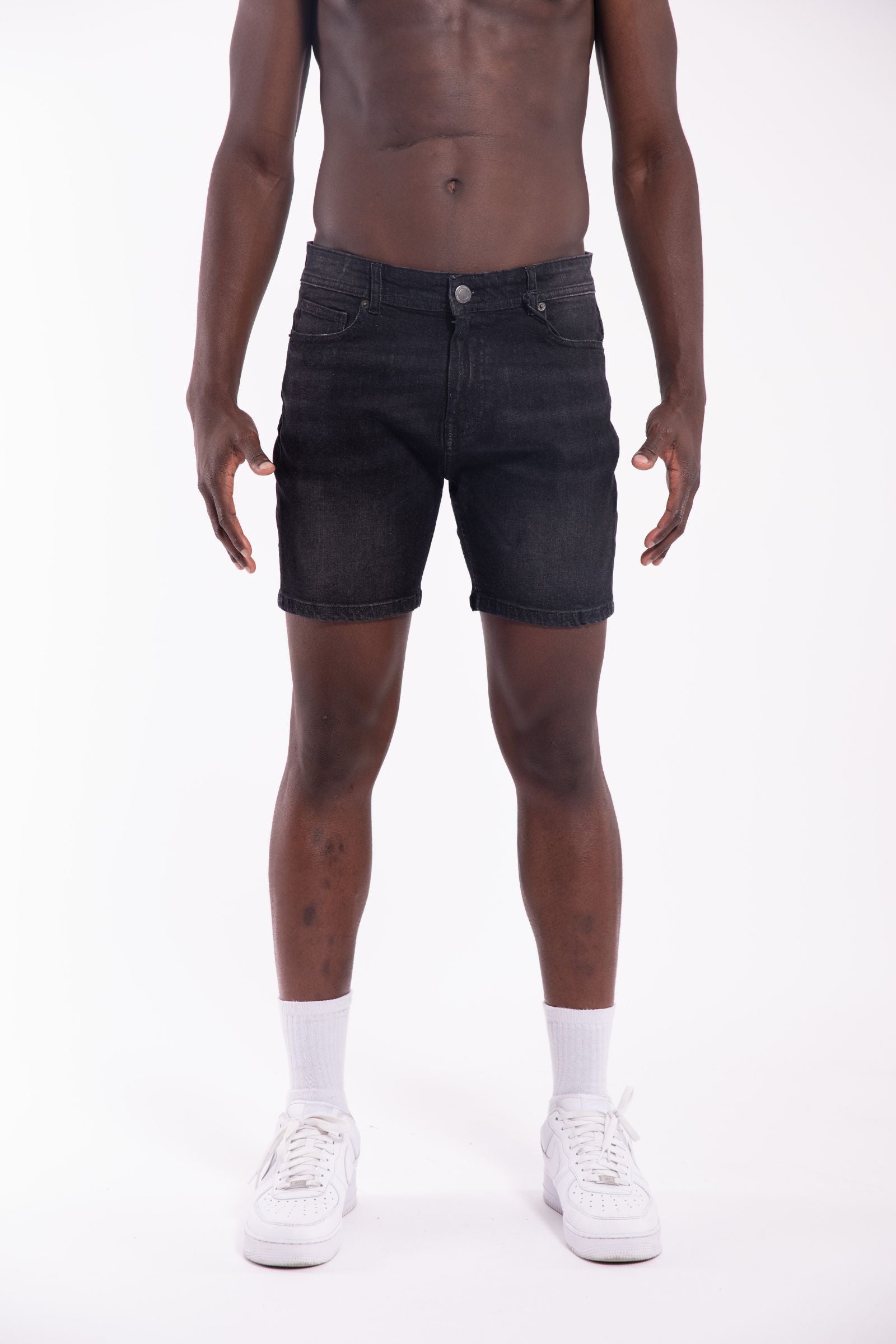 Denim shorts hot sale slim fit