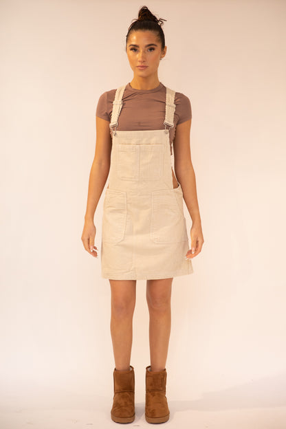 Lucine Cord Pinafore Dress
